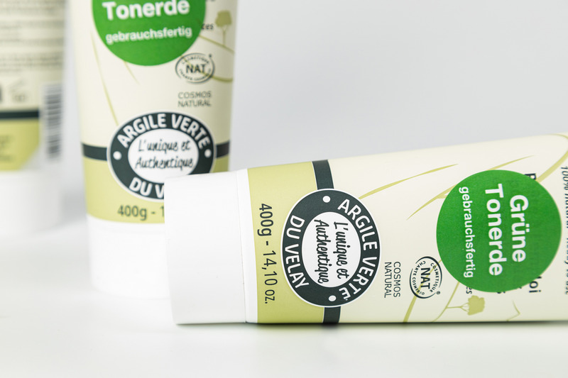 Grüne Tonerde von L'Argile verte du Velay, 400 g Tube