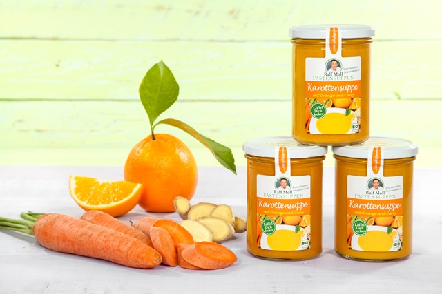 Fastensuppe Bio-Karottensuppe mit Orange und Curry, 380 ml im Glas