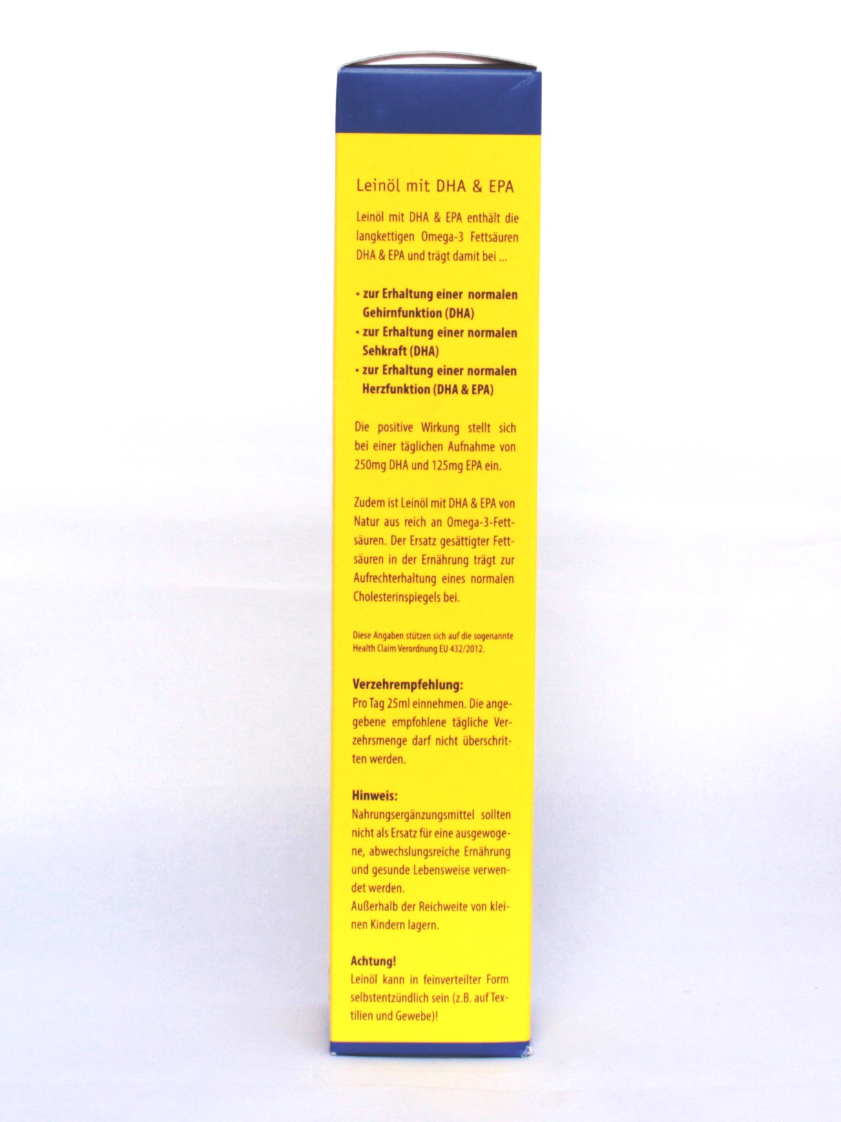 Bio Leinöl mit DHA und EPA, 250 ml natives Speiseöl aus 1. Kaltpressung