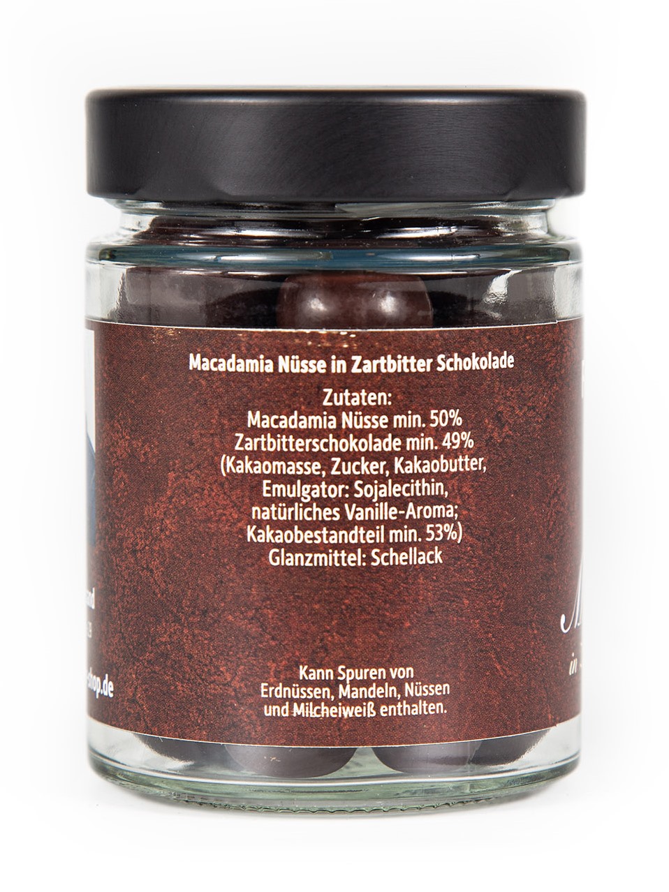 Macadamia-Zartbitter-Glückskugeln, 150 g