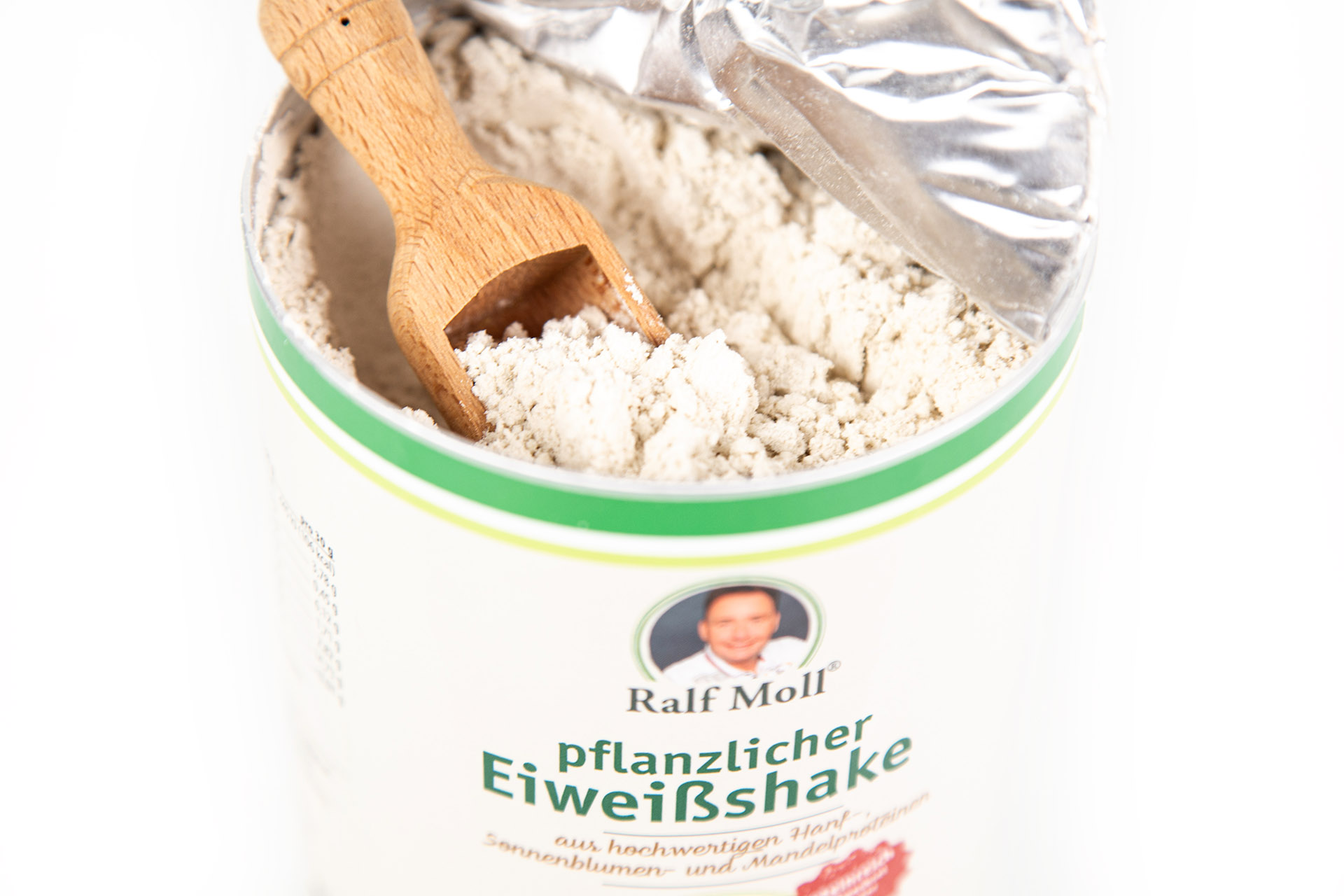 Pflanzlicher Eiweißshake aus hochwertigen Mandelprotein Hanfprotein und Sonnenblumenprotein | 400 g Pulver