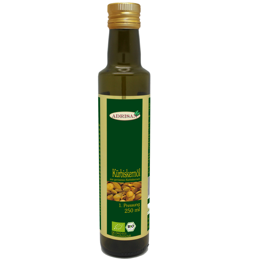 Bio-Kürbiskernöl, geröstet, 250ml natives Speiseöl aus 1. Kaltpressung