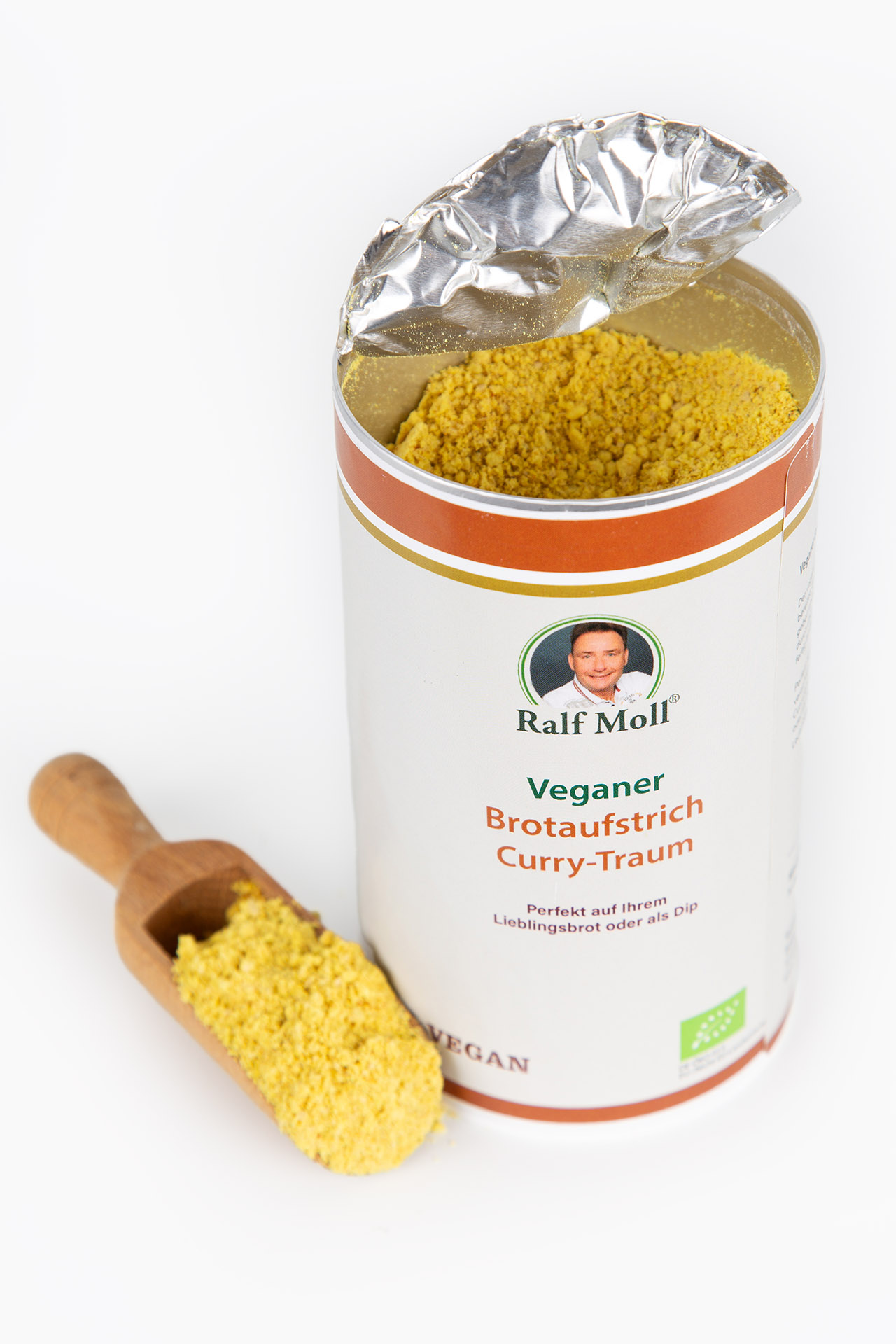 Bio-Brotaufstrich Curry-Traum, 250 g Pulver in der Dose, vegan