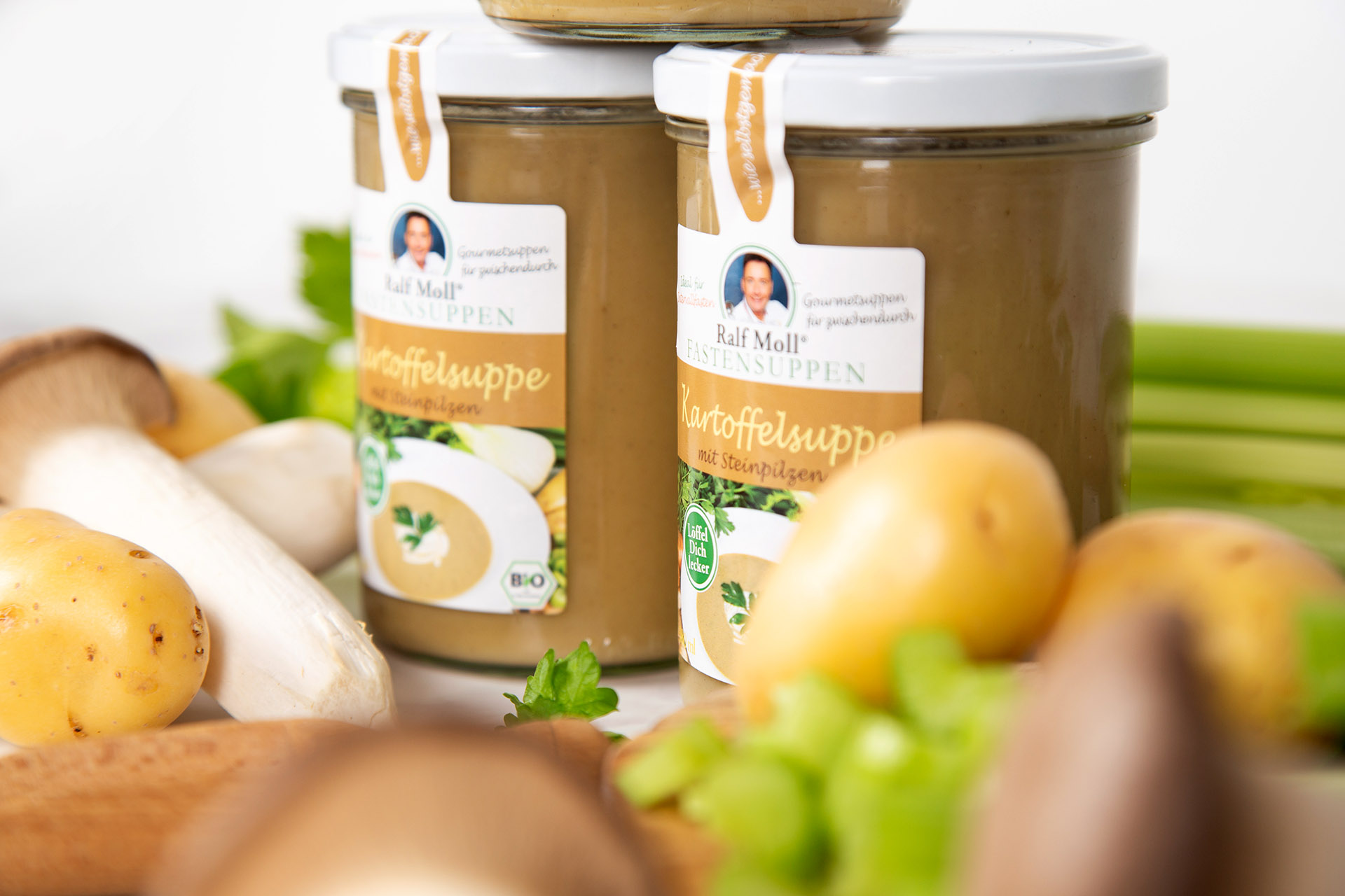 Fastensuppe Bio-Kartoffelsuppe mit Steinpilzen, 380 ml im Glas