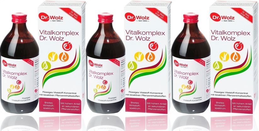 Aktion: 3x Vitalkomplex von Dr. Wolz, 3x 500 ml
