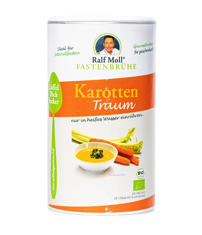 Karotten Traum - die cremige basische Bio-Fastenbrühe von Ralf Moll | 250 g Pulver
