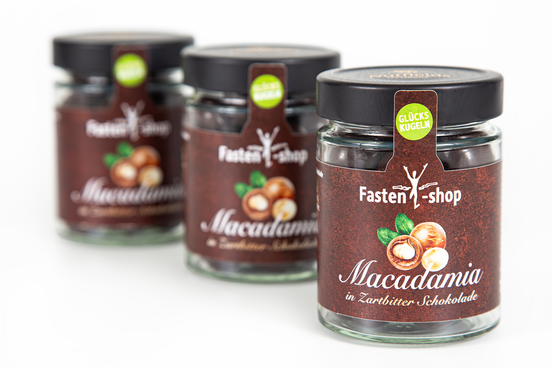 Macadamia-Zartbitter-Glückskugeln, 150 g