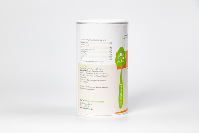 Kürbis Glück - die cremige basische Bio-Fastenbrühe von Ralf Moll | 250 g Pulver