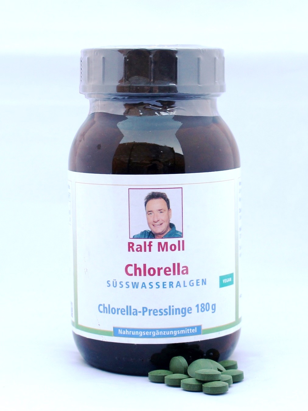 Chlorella-Algen vulgaris, 180g, 720 Presslinge