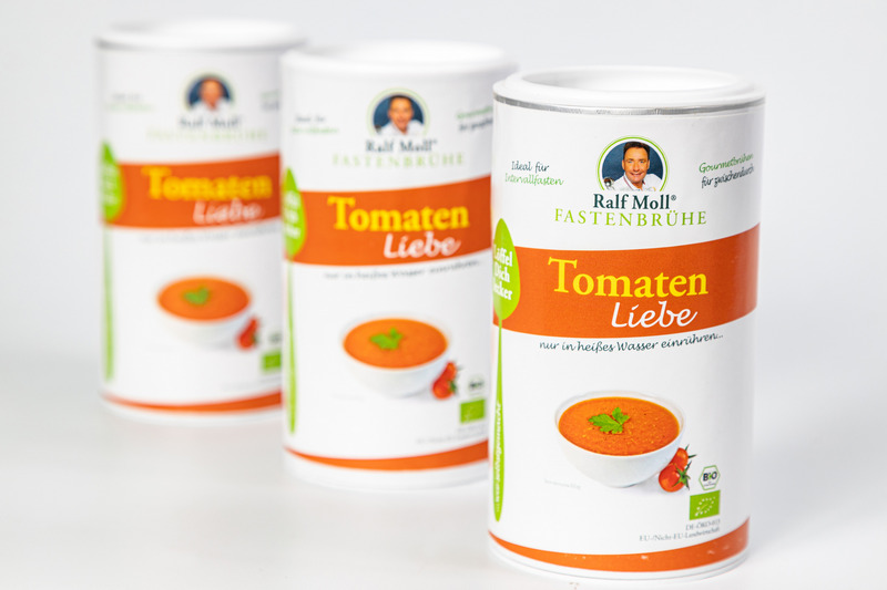Tomaten Liebe - die cremige basische Bio-Fastenbrühe von Ralf Moll | 250 g Pulver