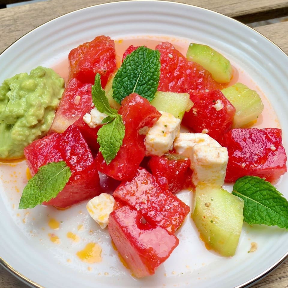 Erfrischender Melonen-Gurken-Salat