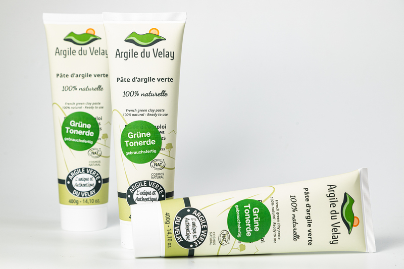 Grüne Tonerde von L'Argile verte du Velay, 400 g Tube