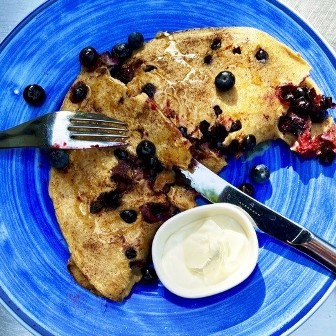 Heidelbeer-Pfannkuchen