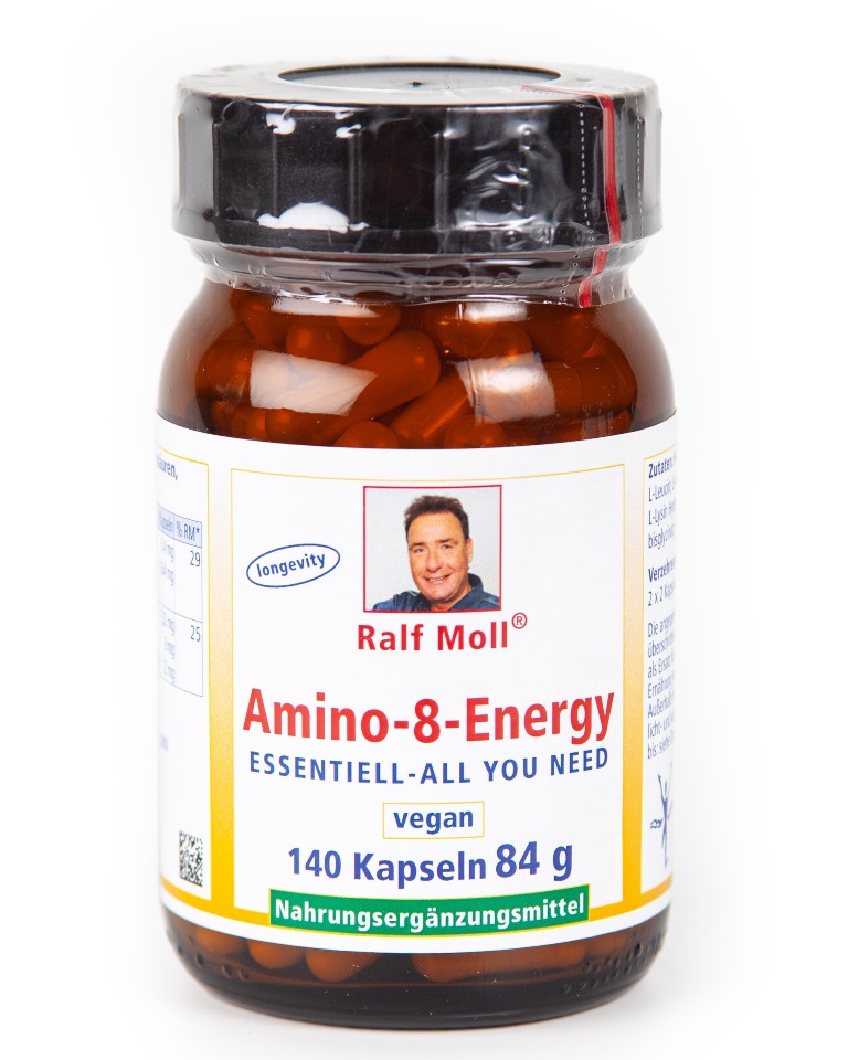 Amino-8-Energy - alle essentiellen Aminosäuren, 140 vegane Kapseln, 84 g