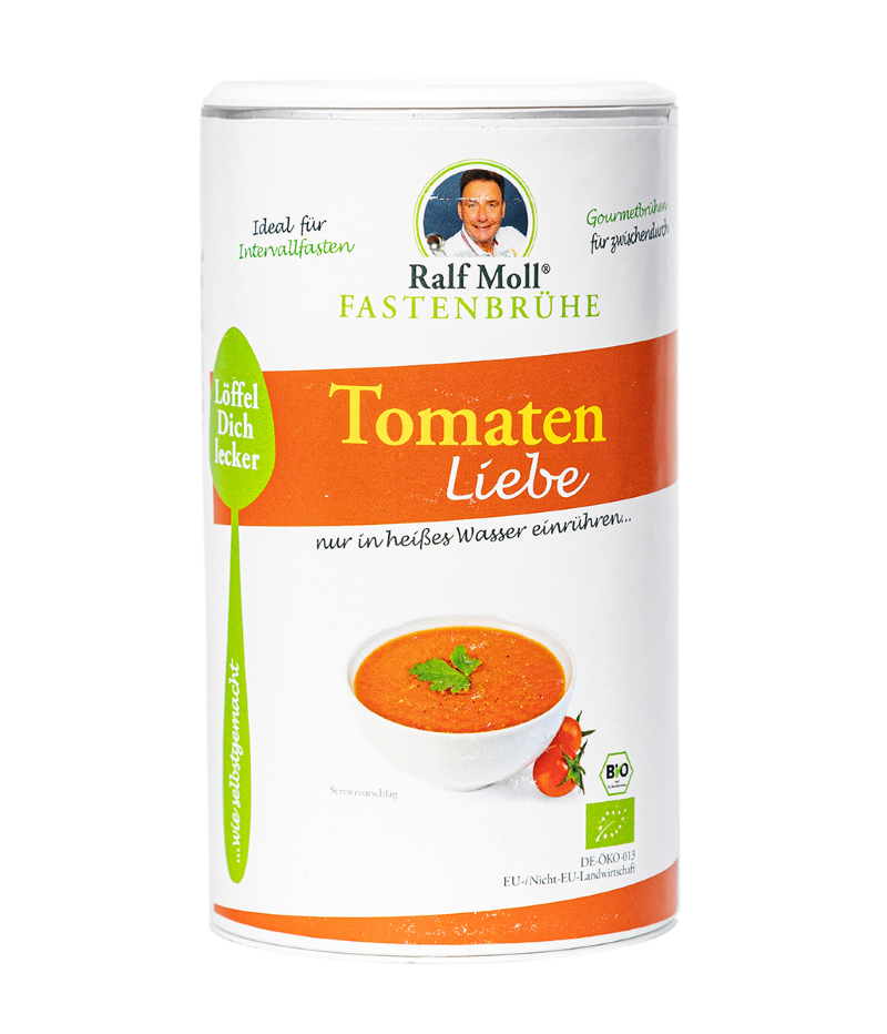 Tomaten Liebe - die cremige basische Bio-Fastenbrühe von Ralf Moll | 250 g Pulver