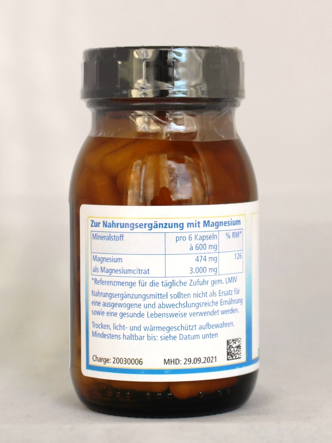 Magnesiumcitrat, 90 Kaps., 54 g