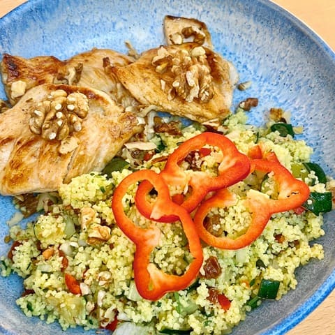 Hähnchenbrust mit Walnuss-Couscous